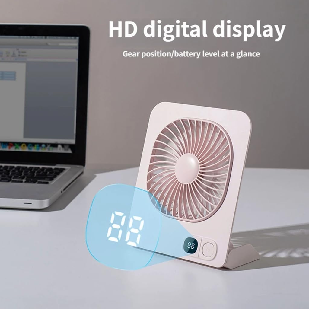 Portable Air Cooling Desktop Table Fan with 3 Speed USB Rechargeable for Indoor