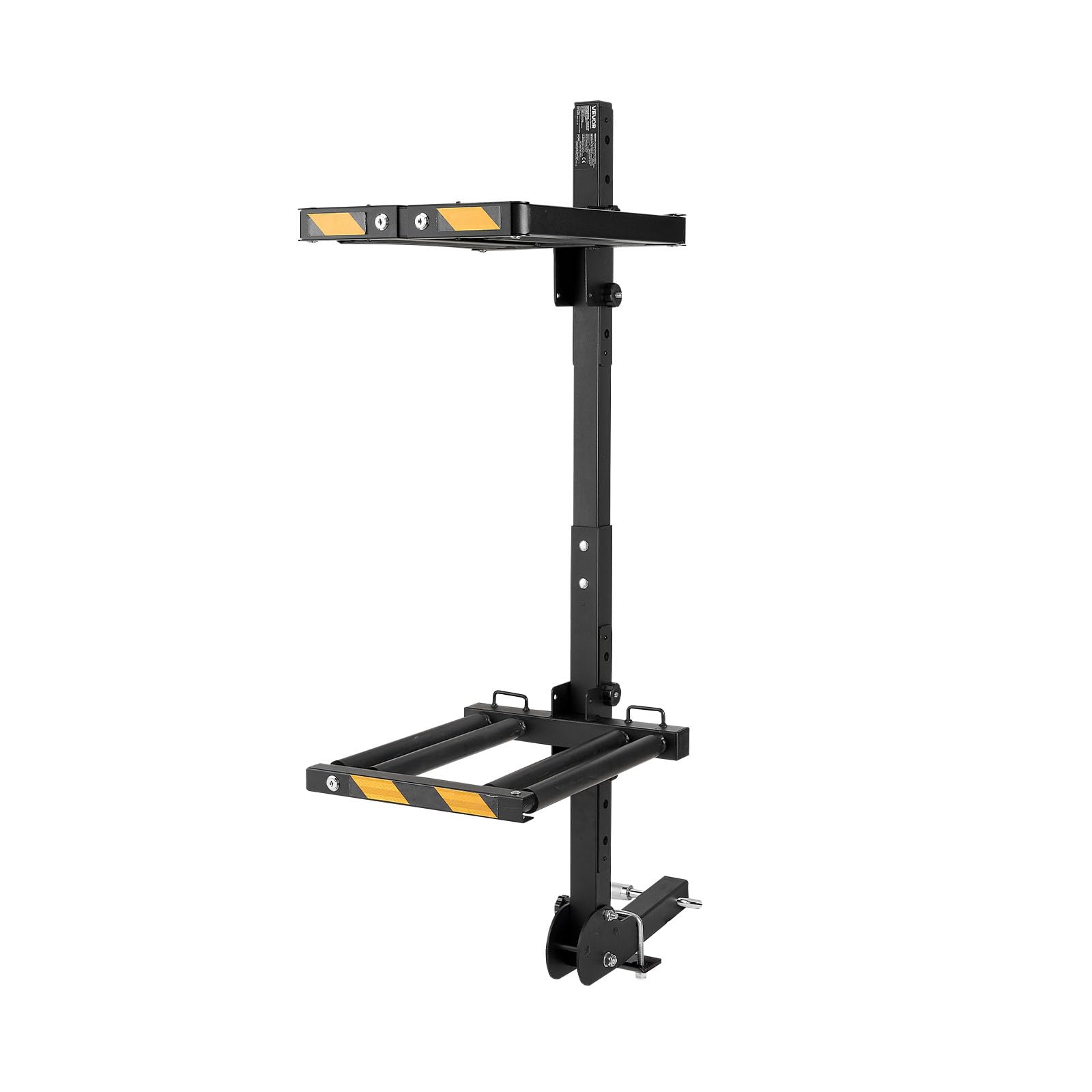 VEVOR Portaesquís de Techo, para hasta 6 Pares de Esquís/4 Tablas de Snowboard, con Cerradura con Cinturón de Seguridad y Acceso Inclinable, el Soporte Ajustable Se Adapta a la Barra de Remolque