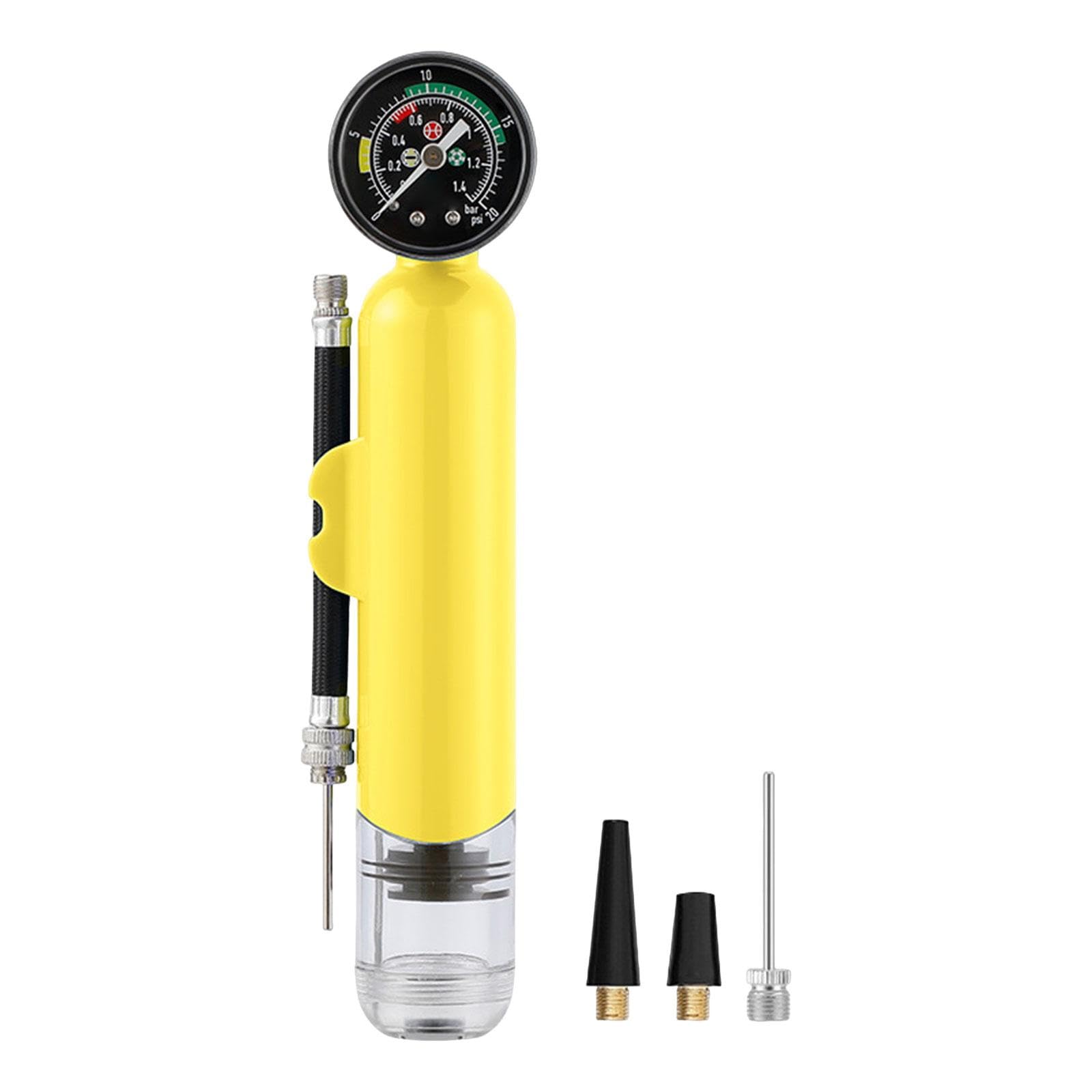 SECRET DESIRE Ball Pump with Pressure Gauge Lightweight Yoga Ball Portable Basketball Pump Yellow-image-25