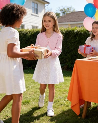 Image of Girls Cardigan, Girls Bolero Shrug Sweater, Kids Knit Hollow Out Long Sleeve, Button Cover Up Cropped Tops