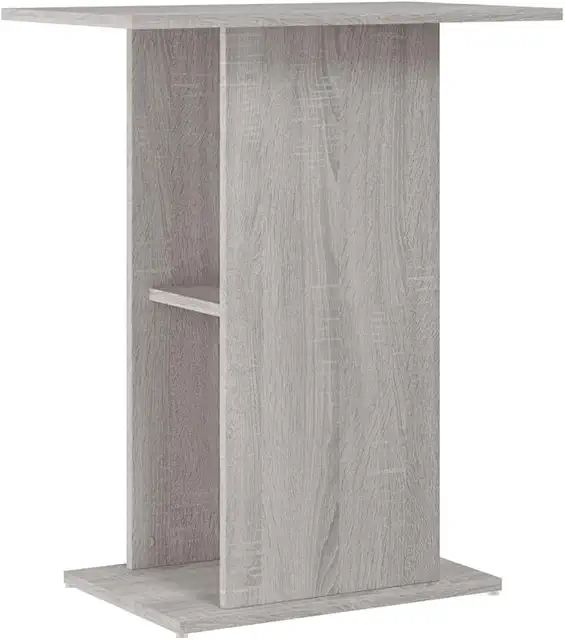 Sonoma Grey Engineered Wood Aquarium Stand with Storage - DIY Fish Tank Stand
