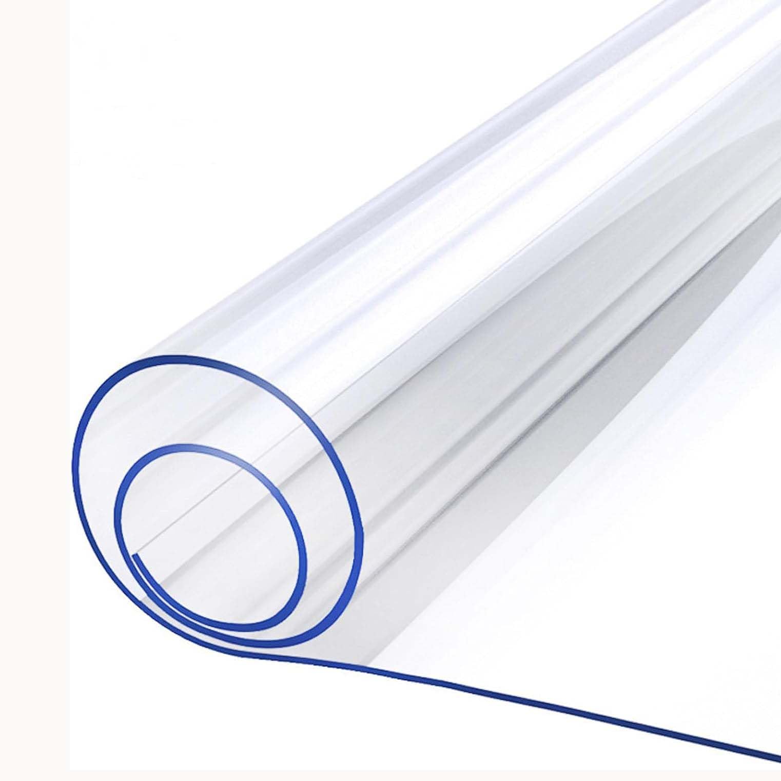 Protection De Table Nappe Transparente De 2mm épaisse 80x200cm, RéSistant à l'eau PVC AntidéRapant Nappe Protecteur, ImperméAble Et RéSistant à l'usure