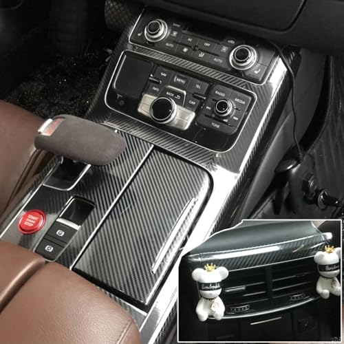 Autocollants console centrale carbone 3D 5D thermoformables Audi A8 D4