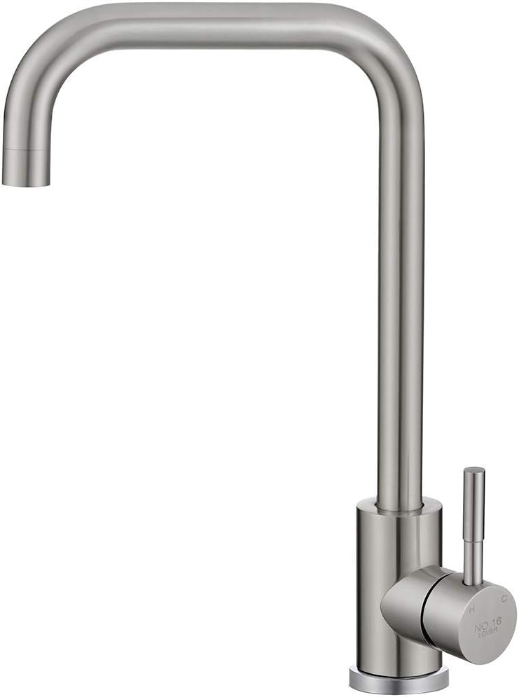JOVOLL Kitchen Faucet Commercial Utility Stainless Steel Single Handle