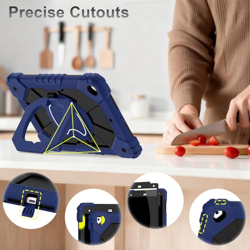 Image of Auizotl Case for iPad 9th /8th /7th Generation 10.2 Inch iPad Case 9th Gen | Screen Protector /360 Rotate Stand /Pen Holder,Full-Body Drop Protection Case iPad 9th /8th /7th Generation Cases,Navy Black
