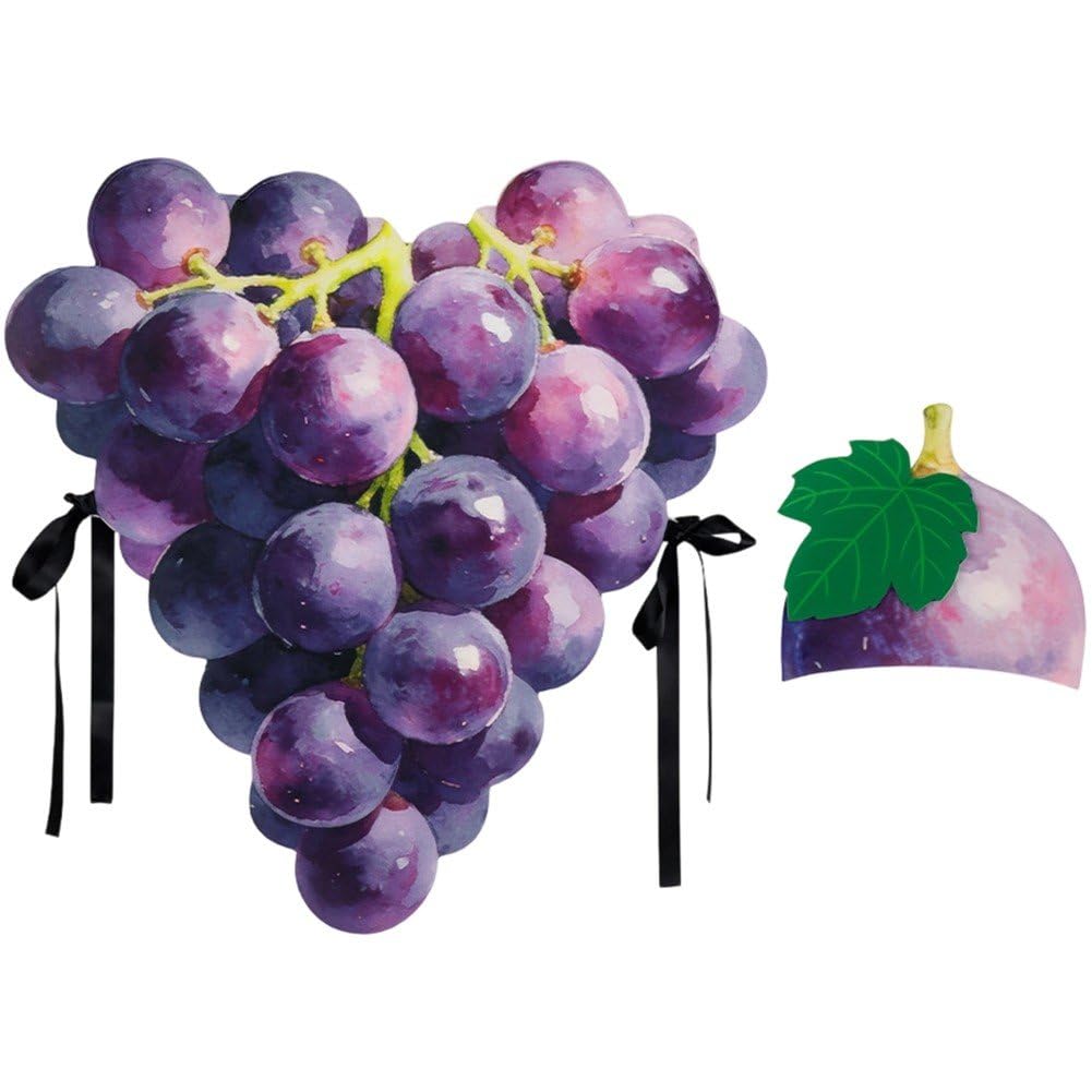 Déguisement de raisin pour adulte costume fruit gilet et chapeau
