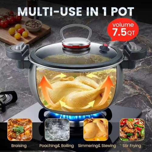 Stainless Steel Soup Pot with Lid DROPS TO - image 9
