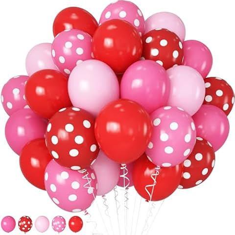 HILAVO Red and Pink Latex Balloons Set Cover