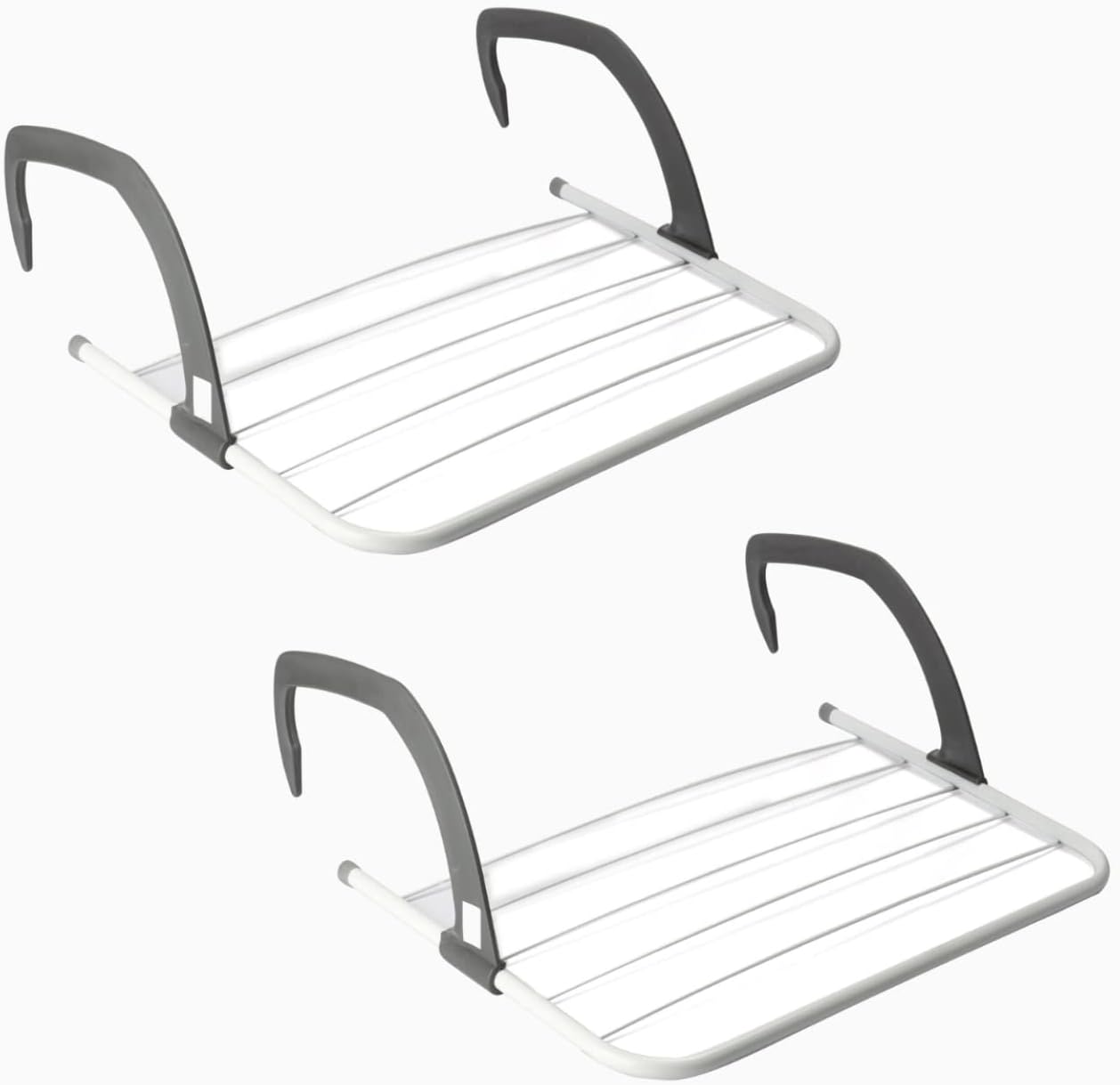1ABOVE 2 PACK 5 Bar Radiator Clothes Airer, Anti Slip and Scratch