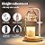 Tigvio Women's Gift: Height-Adjustable Candle Warmer Lamp w/Timer & Dimmer for Jar Candles | 2 Bulbs | Ideal for Home Decor & Birthday Gifts