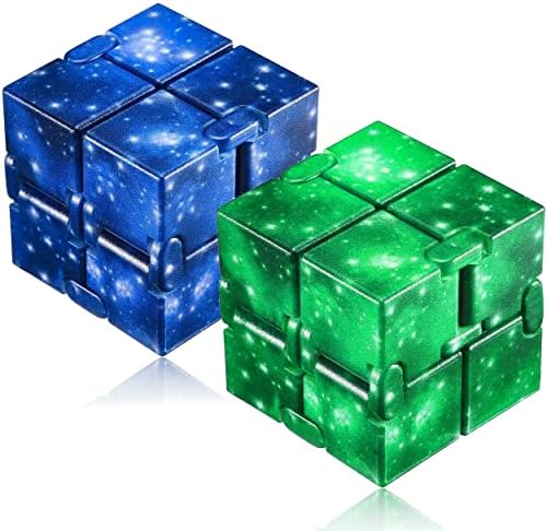 Luiyo Infinity Toy Fidget Cubes - for Boys and Girls, Teens and Adults, Stress Relief, Pack of 2
