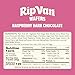 Rip Van Raspberry & Dark Chocolate Wafer Cookies - Healthy Snacks - Non GMO Keto Cookies - Keto Snacks - Low Carb, Low Sugar (1g), Low Calorie and Vegan Snack - 16 Count