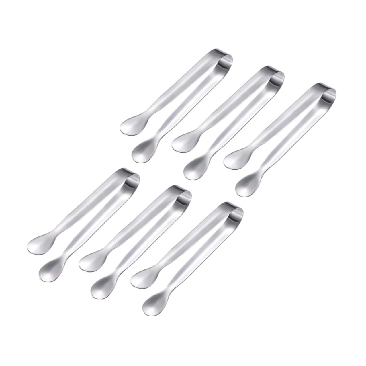 Pinzas para Azúcar de Acero Inoxidable 304, 11 Cm, 6 Unidades, Miniaturas para Cubitos de Hielo y Alimentos, Resistentes y Seguras para Hogar, Bar y Fiestas
