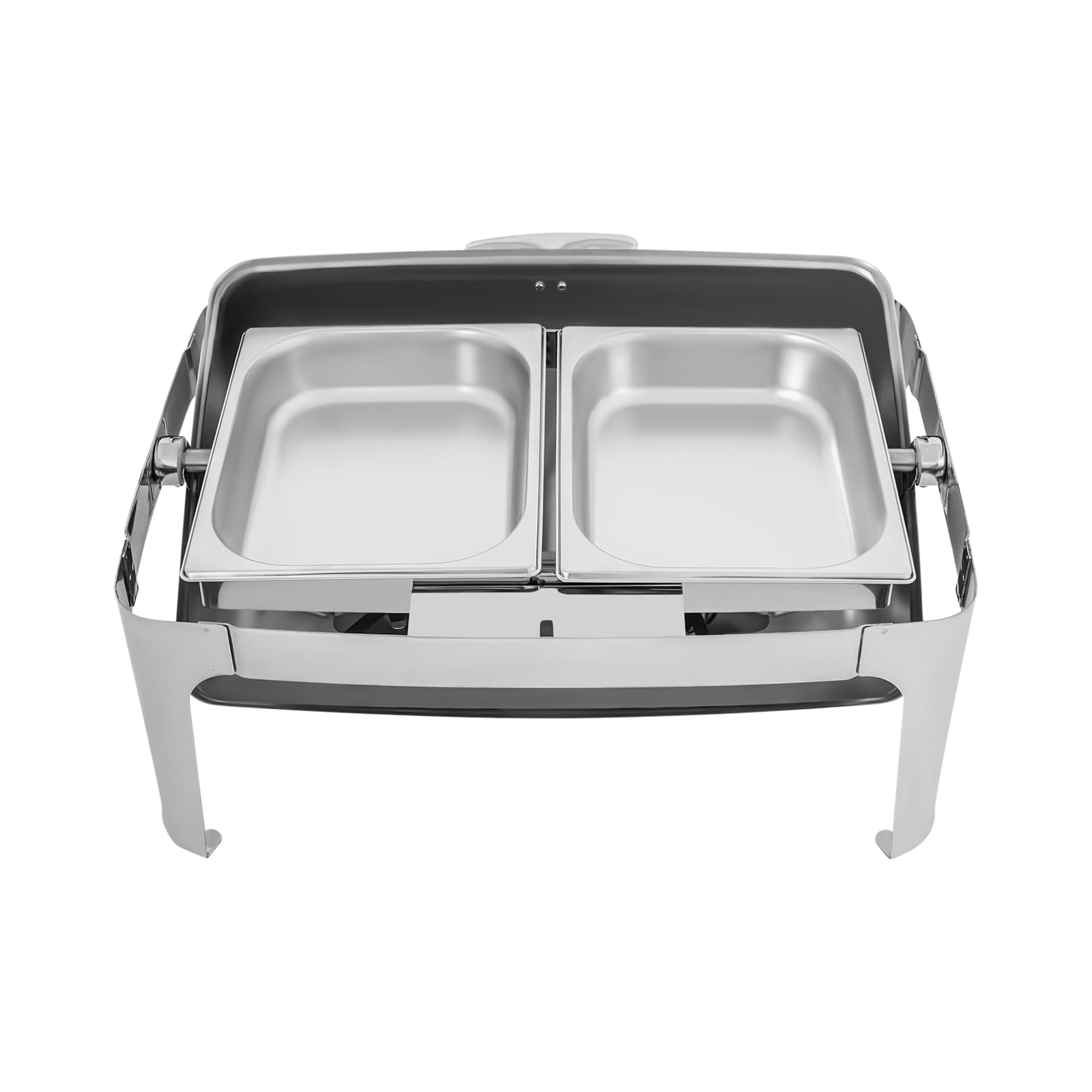 Chafing Dish - Set da 18 l, in acciaio inox, con coperchio a 90° o 180° per catering, buffet e feste