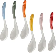 COLLBATH Colheres De Jantar 6Pcs Colher Chinesa Colher De Sopa Decorativa Colheres De Sopa Japonesas Colheres De Ramen Colheres De Sopa Colheres Chinesas Asiáticas Talheres De Cerâmica