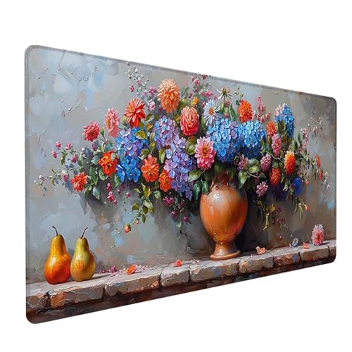 Tapis de souris XXL 1200x600x3mm fleur tapis de souris gaming bureau