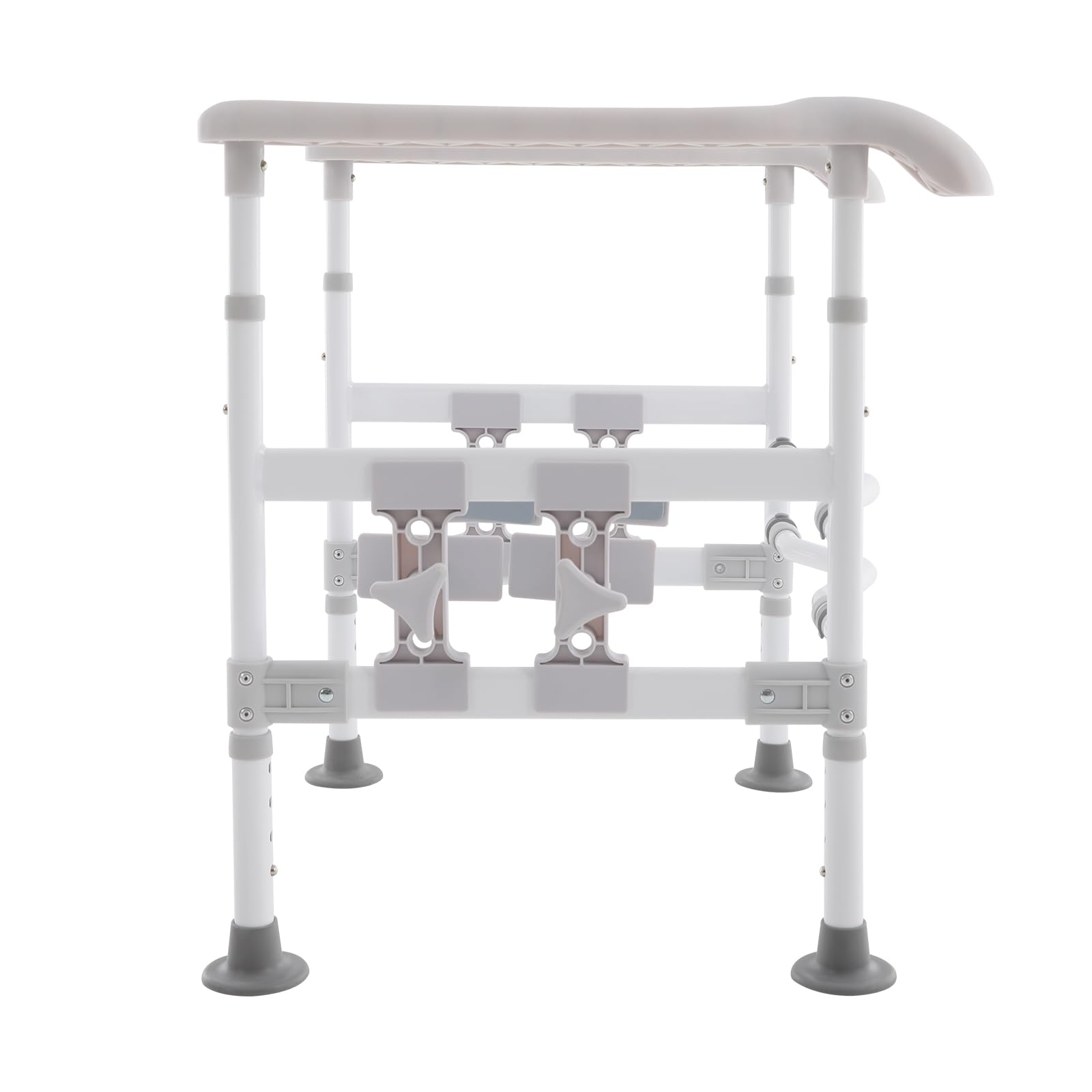 Barandilla de seguridad para inodoro, 60 x 50 x 14,5 cm, marco de seguridad para inodoro con altura y ancho ajustables para personas mayores, se puede utilizar en baños, hospitales, hogares de