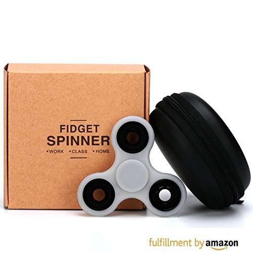 UNI-Novelty Tri-Spinner Fidget Toy Hybrid Ceramic Bearing Stress Reducer for ADD, ADHD, Anxiety, and Autism Adult Children (Luminous Gray)