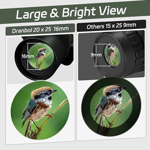 Image of 20X25 Small Binoculars for Adults and Kids, Large Eyepiece Binoculars for Bird Watching Easy Focus, Pocket High Powered Opera Glasses for Concert, Cruise Ship, Travel Must Have
