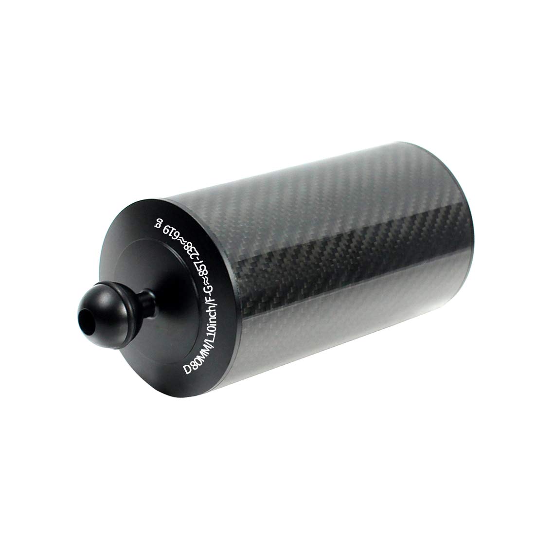 CS PRIORITY Kohlefaser-Schwimmerarm – 2,5 Cm, Dual-Kugel-System, Für Unterwasserfotografie, 35,6 Cm Lang, 2 Stück