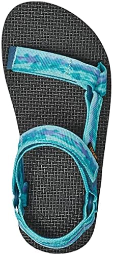 Teva Girls Original Universal Tie-Dye Sandal, Sorbet Blue Coral, 4 Little Kid Review | Image 4