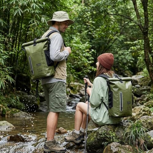 Image of Waterproof Dry Bag 25L Backpack for Kayaking Boating Paddle Boarding