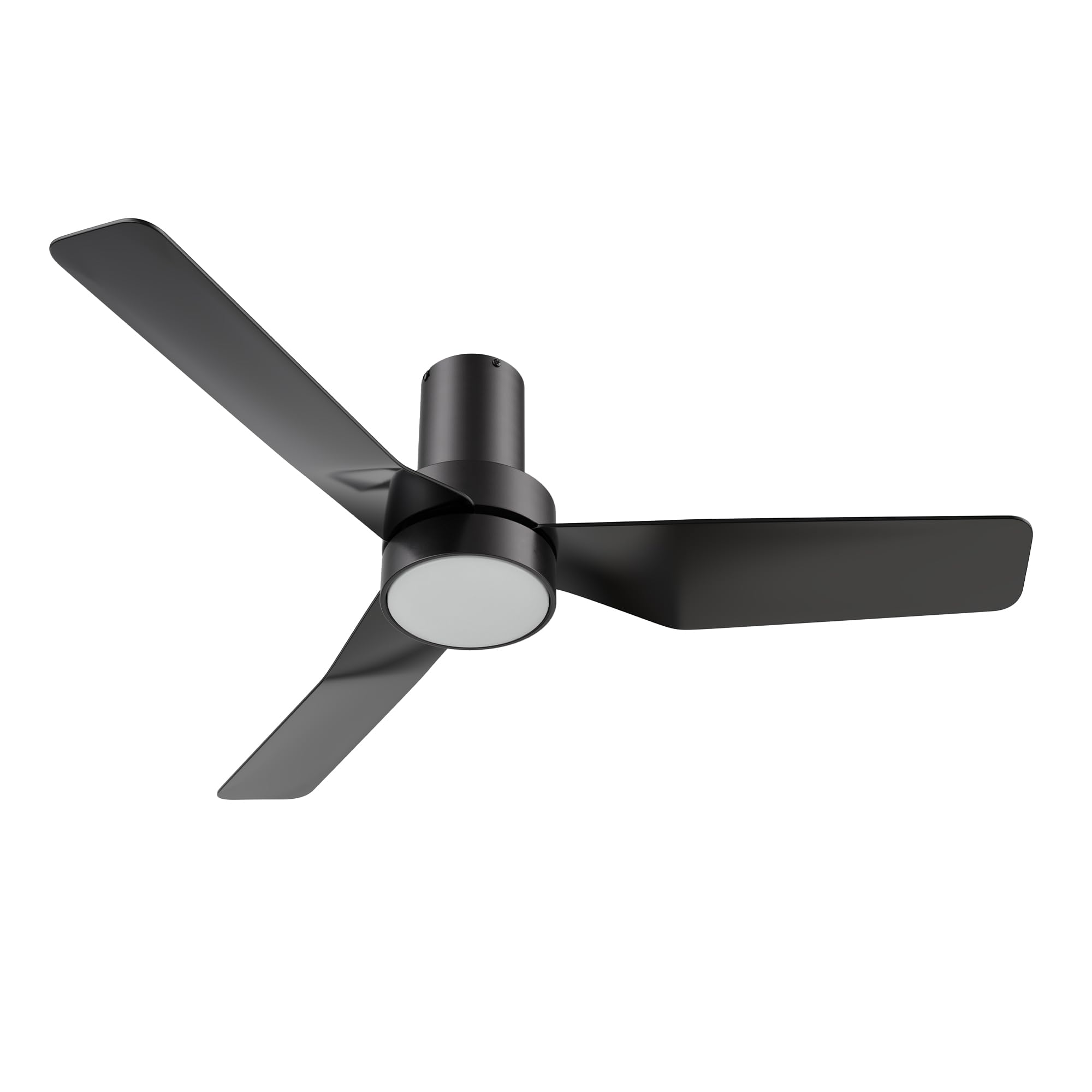 CEME 44" Low Profile Ceiling Fan with Light and Remote, Small Flush Mount Ceiling Fan with 10-speed DC Motor, Indoor & Outdoor for Bedroom, Living