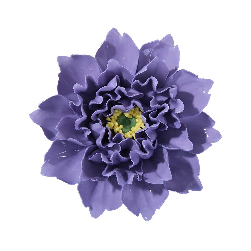 ALYCASO Peony Ceramic Flower Wall Décor Artificial 3D Flower Wall Art for Living Room Home Hallway Bedroom Kitchen Farmhouse Bathroom Dining Room,