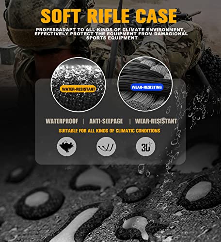 Kirioul Soft Rifle Case Water-Resistant Carrying Gun Case With Adjustable Shoulder Strap Thick Foam Padded Shotgun Bag For Scoped Rifles - Camo - 46 Inch #TOP1