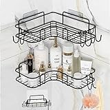 XelNaga Shower Caddy Corner Shelf, Shower Rack and Bar Soap Holder, Bathroom Organizer Basket...