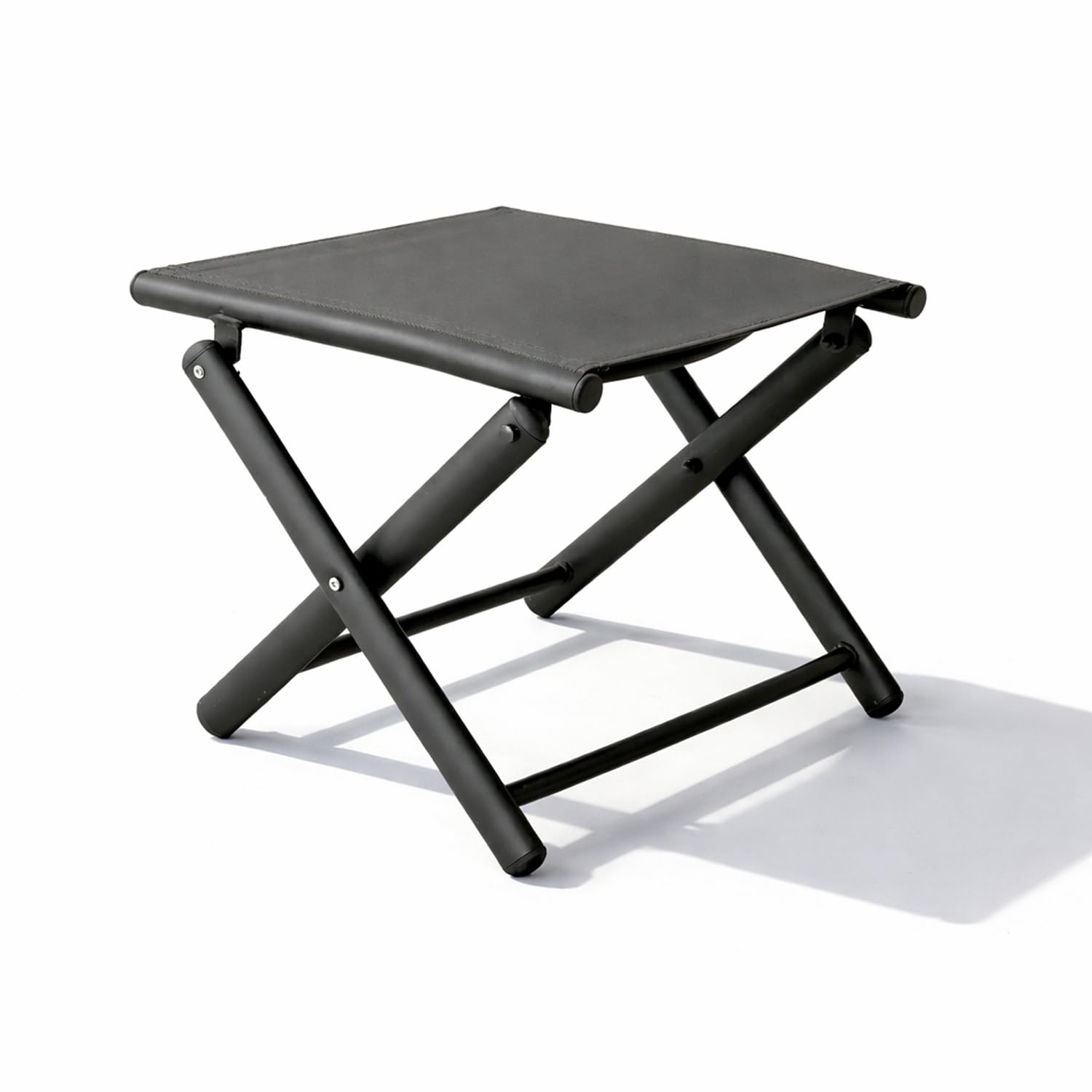 Mojawo® Garten - Fußhocker - zusammenklappbar - Klapphocker - witterungsbeständiges Metall - wetterfeste Gartenmöbel - Anthrazit/Grau