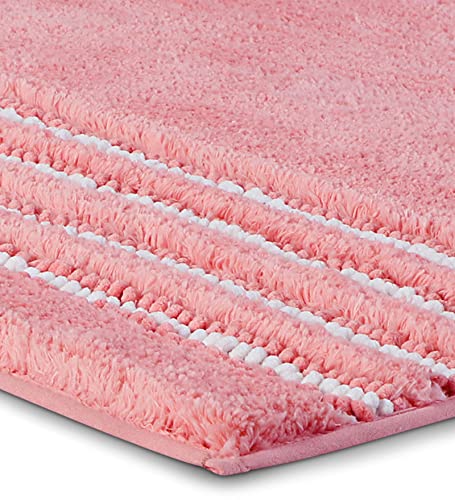 Image of Obsessions Ultra Soft Solid Bath Runner - Premium 1950 GSM Density, Anti-Skid Safety Backing & Superior Absorbency for Quick-Dry Comfort (60x150 cm, Peach)