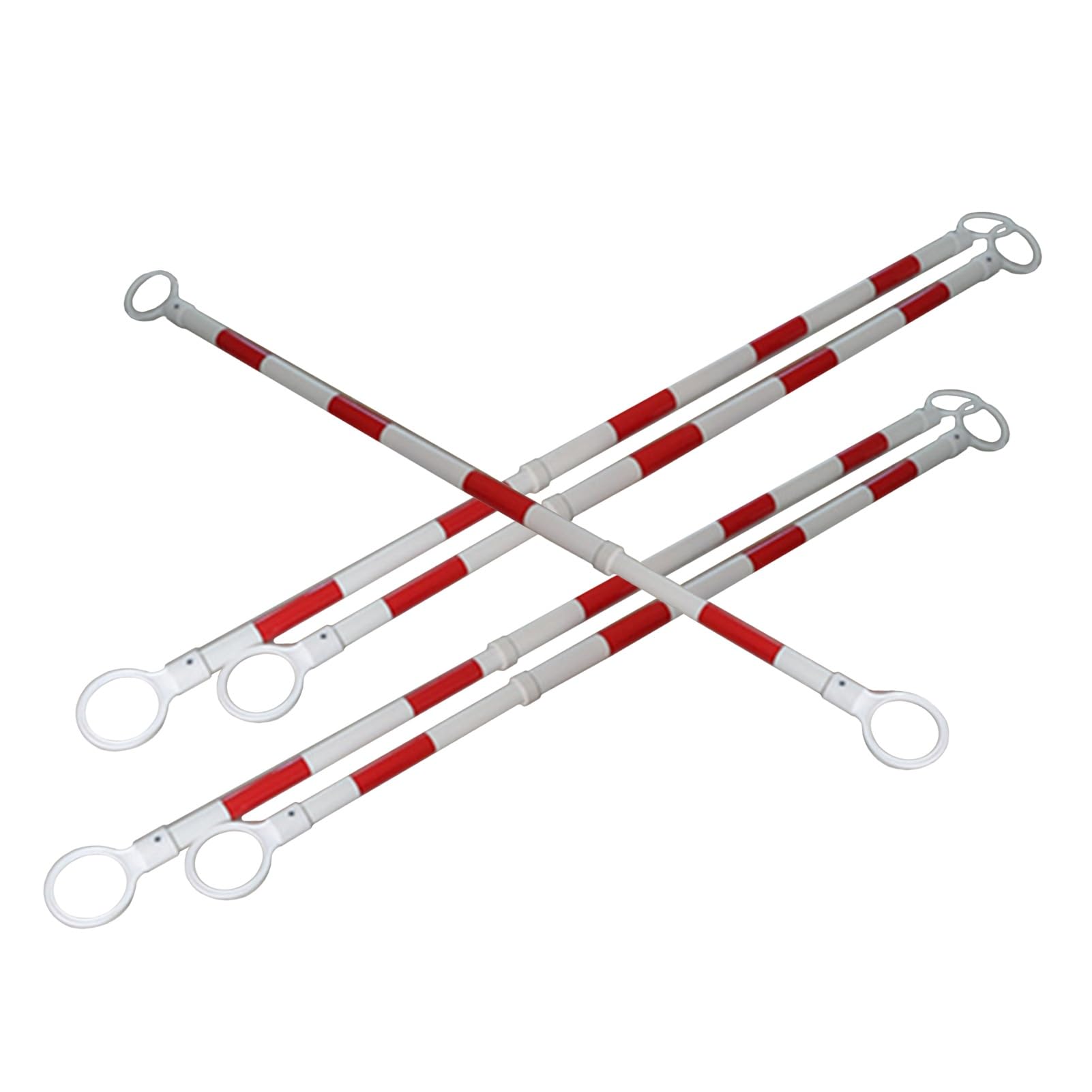 WOTZOV Expandable Traffic Cone Bar 1.2-2.2M, Flexible Safety Barrier Poles For Traffic Control, Construction Site Warning, 5 Pack Traffic Cone Connectors