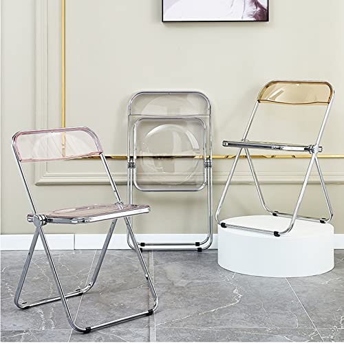 Chaise pliante en acrylique transparent, peu encombrante et facile à nettoyer, idéale pour la salle à manger et la maison