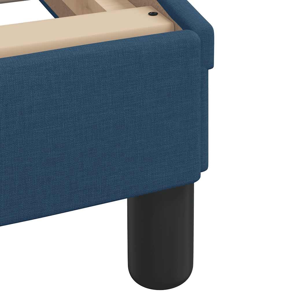Dover Betten - Letto singolo 100 x 200 cm, colore blu, telaio in tessuto, testiera in metallo, rete a doghe, design moderno a onde per camera dei ragazzi, camera da letto, camera degli ospiti