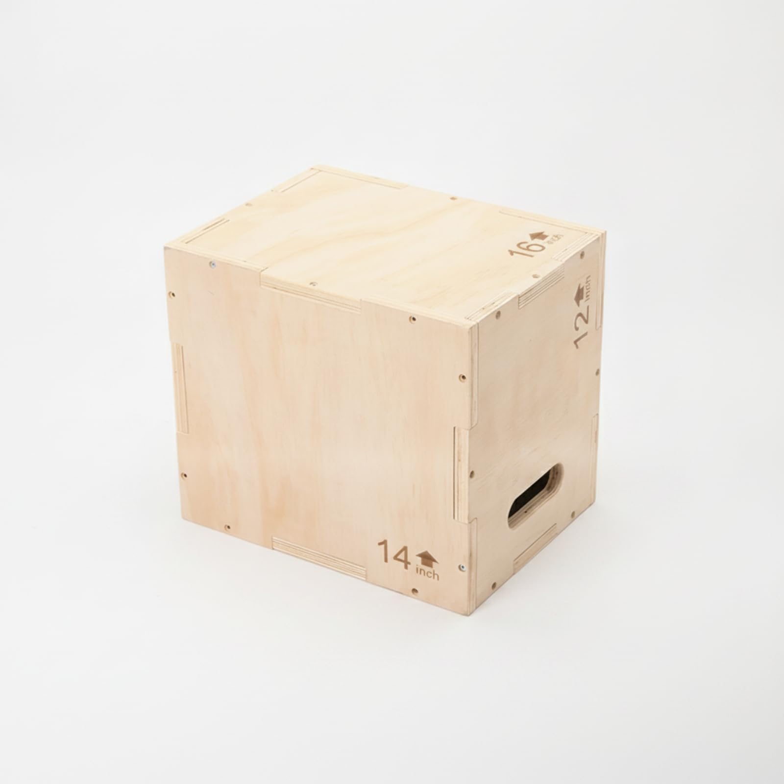 Box Pliometrico in Legno Stabile Scatola Pliometrica con Maniglie Resistente Pedana Fitness per Atleti, Palestra Domestica