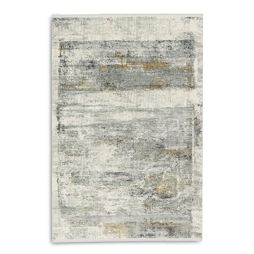 Astra Hochwertiger Teppich Wohnzimmer, Schlafzimmer - Kurzflorteppich innen - Elegantes Flachgewebe weich - Mordernes Design - Teppich Creme 80 x 150 cm