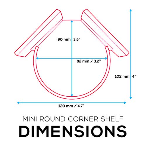Mini Circular Corner Shelf Mount for Security Cameras, Baby Monitors, Speakers, Plants 