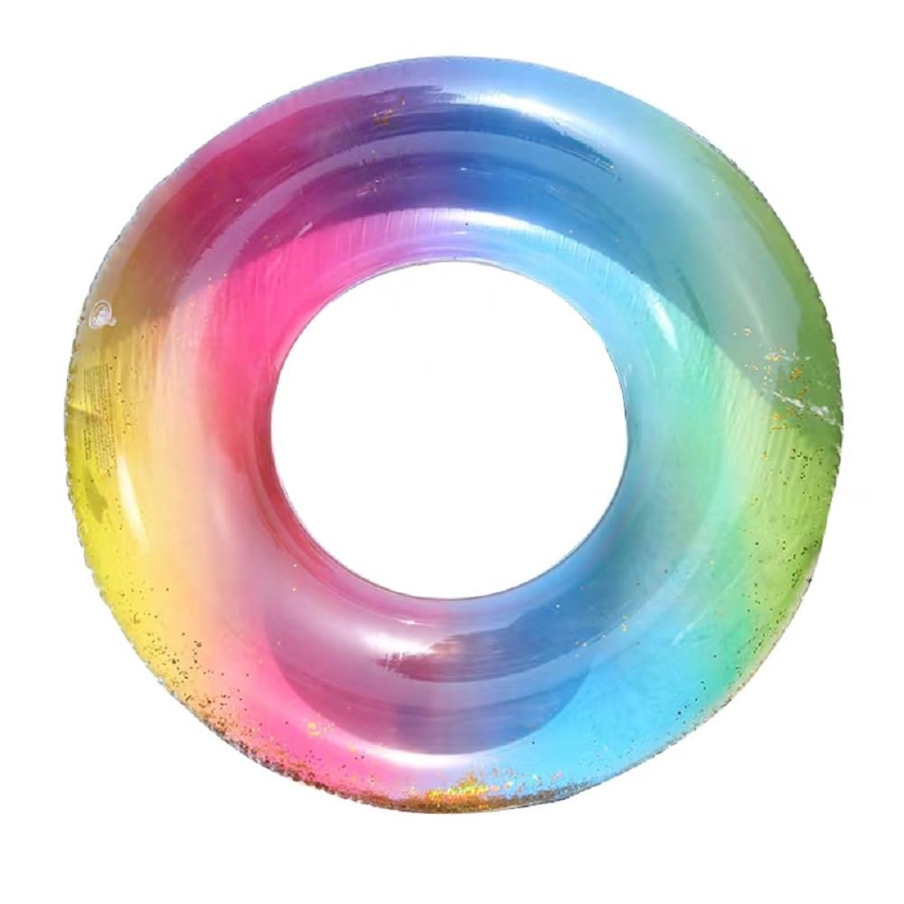 Anello di nuoto gonfiabile, Anello di Nuoto Gonfiabile Galleggiante Adulti, Piscina per Bambini per Adulti e Adolescenti, per Feste Estive in Piscina