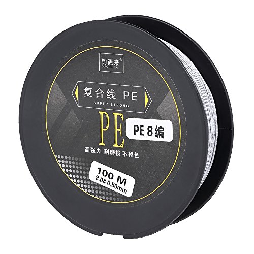 DECDEAL Linha de pesca 100m forte abrasão 8 vertentes trançado pe linha de pesca