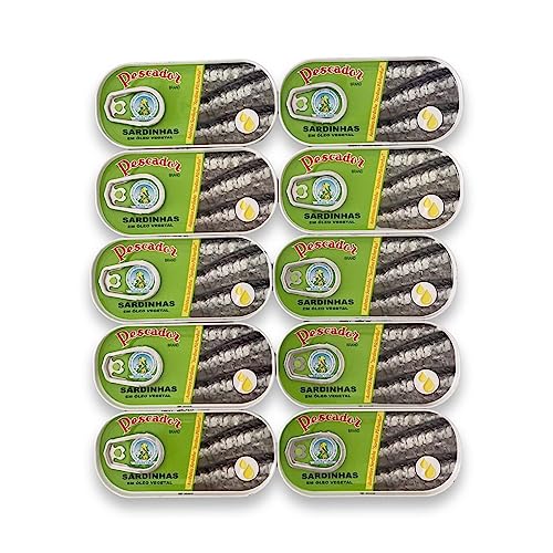 Sardinen in Sonnenblumenöl - 10 x 56 g - Pescador - Portugal