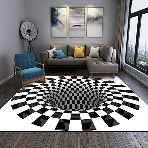 センターラグ 北欧 洗える 長方形 ホットカーペット ラグ カーペット 対応 抽象的 滑り止め 耐久性 リビング ヨガ 80*120cm ダンス 雰囲気 寝室用 寝間 遊び場 防音 折り畳み 低反発 錯覚敷物 3D プリント柄 カラー ラグマット 床保護