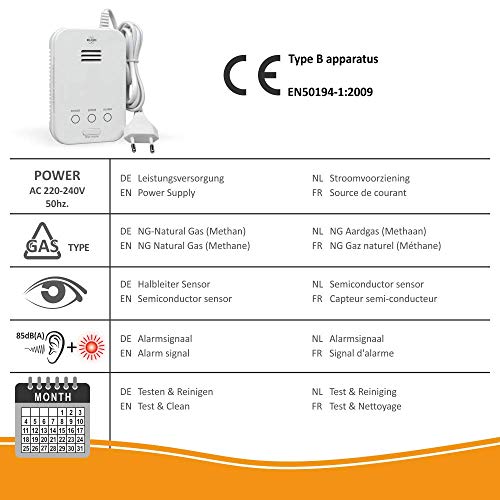ELRO FG4000P Erdgas (Methan) Gasmelder - 230V