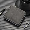 Men's Eagle Embossed Wallet, Personalized 3D Bald Eagle Leather Bifold Wallet, Slim ID Card Minimalist Wallets (BrownA)