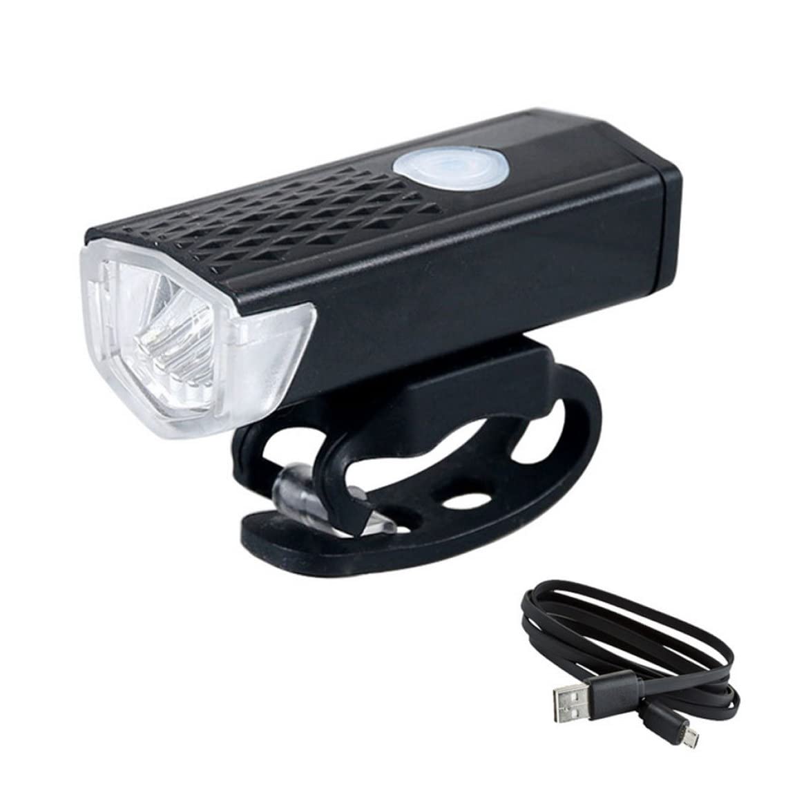 Luce Anteriore in Bicicletta, Faro Bici da Bici 300 lumens Faro Bici Ricaricabile USB con 3 modalità Bianca da Fuoco in Bicicletta Bianca