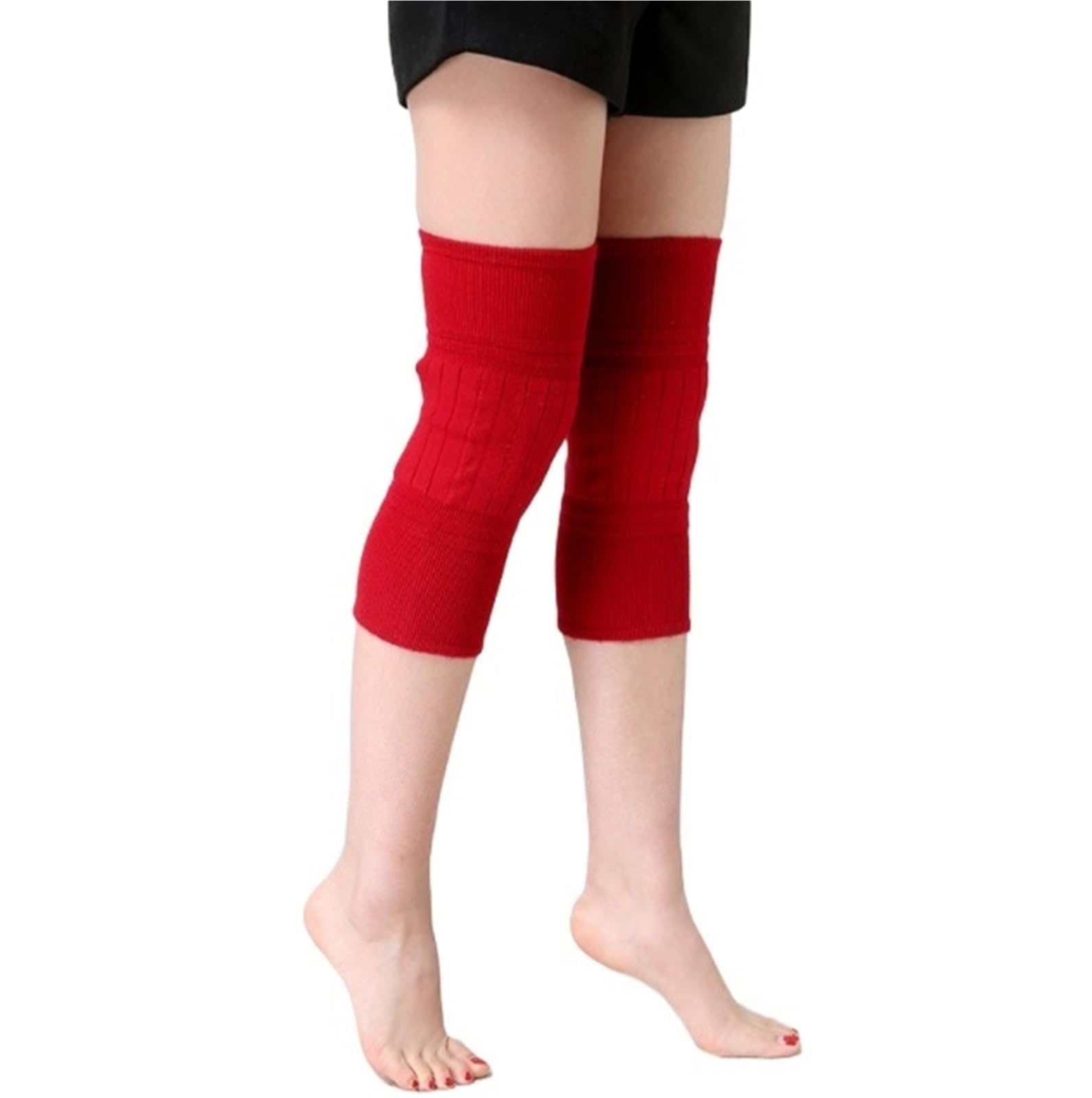 Genouillères Une Paire De Genouillères Respirantes for Hommes Et Femmes for Rester Au Chaud par Temps Froid Protection Genoux(Rot,Large)