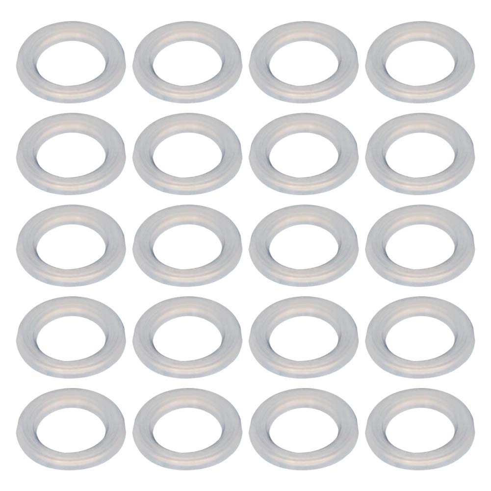 Othmro 50pcs White Flat Nylon Washer Gasket Assortment, 8x13x0.8mm(IDxODxTHK), for Faucet Shower Head Washers Garden Hose O Ring Hot Water Pipe Seals Replace