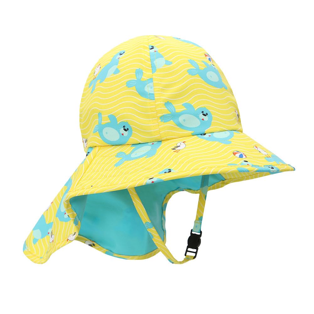 Set Baby Costumino Contenitivo E Cappellino Foca UPF 50+ - Taglia M, Impermeabile, Per Piscina E Spiaggia - Foto 8
