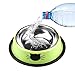 Petfamily Cat Dishes Stainless Steel Bowls for Small Cats and Dogs with Non-Skid Rubber Base, Pet Food and Water Bowls, 8 Ounce, Set of 2 (Orange/Green)