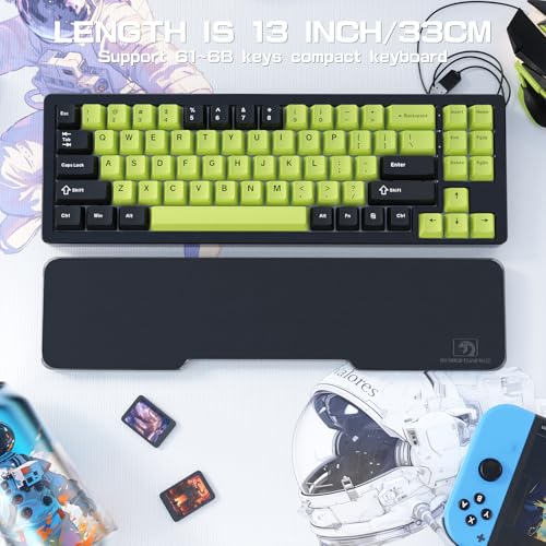 Image of Acrylic Keyboard Wrist Rest - Compact 60% Keyboard- Mechanical Keyboards Ergonomic Palm Rest for Computer Keyboard,Anti-Slip Base,Wrist Pad for Laptop,Office & Home-Easy Typing (Black)
